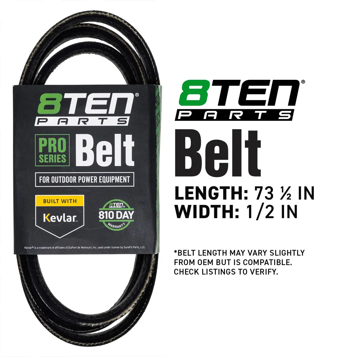 Belt With Kevlar® For John Deere Lawn-Boy Gravely 07235500 37X19 176439Sm 2176439 2087836Sm 23496 2