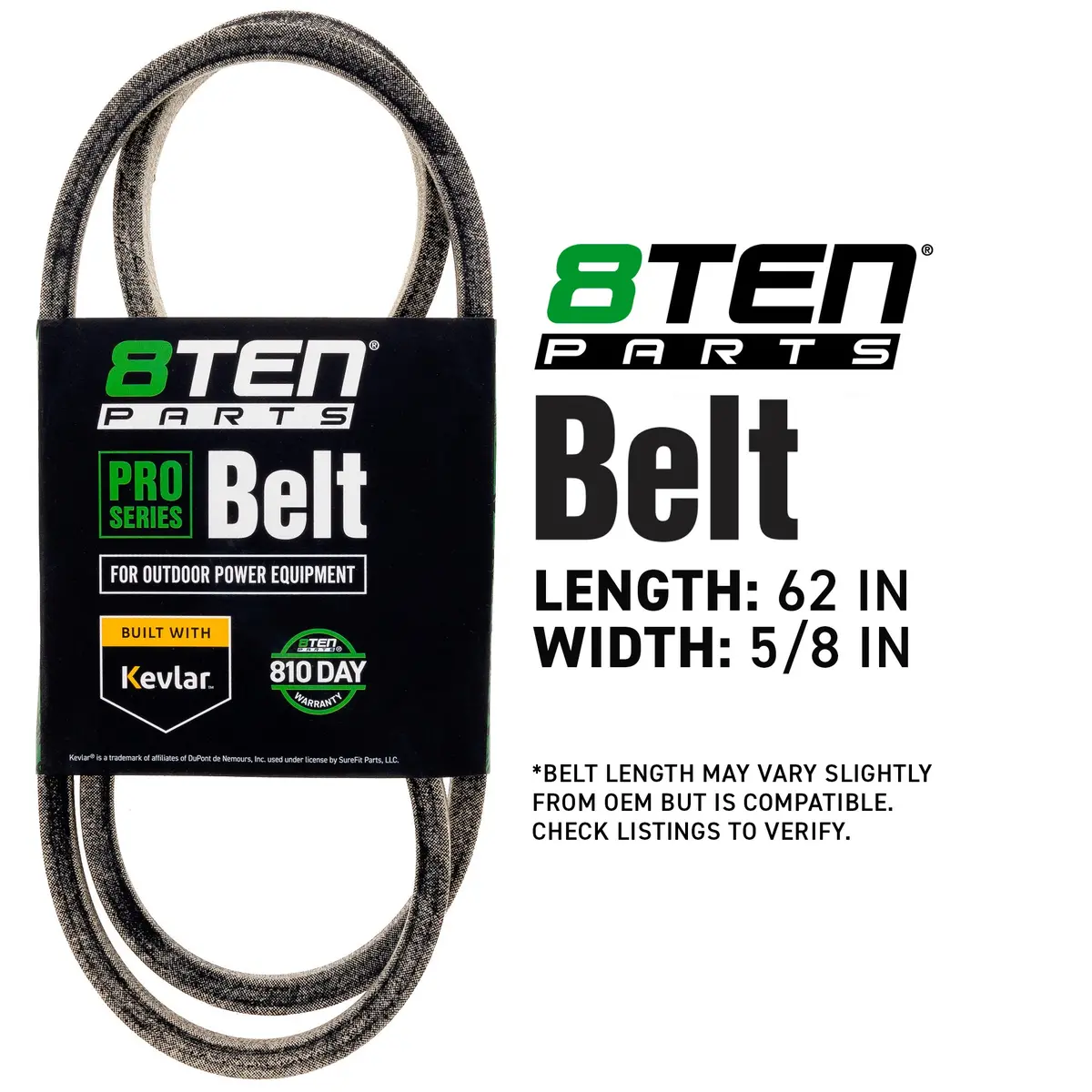 Belt With Kevlar® For Cub Cadet Ferris Generac 954-0228 954-0166 754-0228 754-0166 38458 1651-080 2