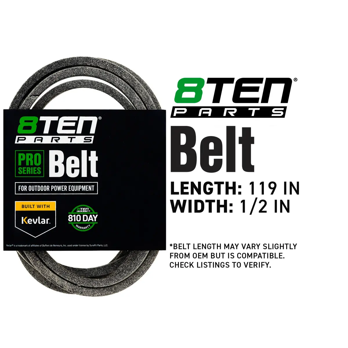 Belt With Kevlar® For John Deere Gravely Ariens M154294 7100419 07231800 2