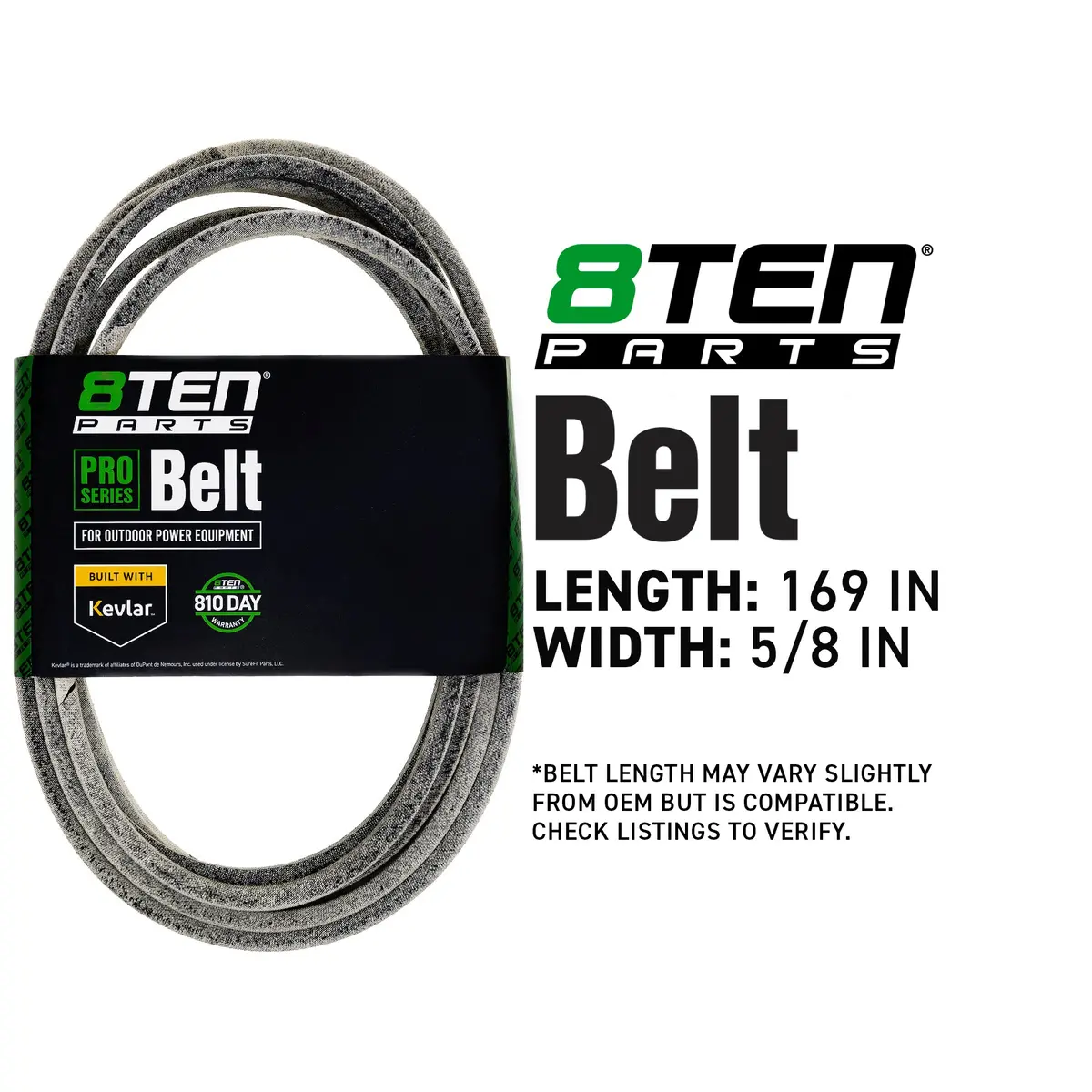 Belt With Kevlar® For Exmark John Deere 643052 1-643052 109-0776 Tcu26291 1-643052-Sl 2