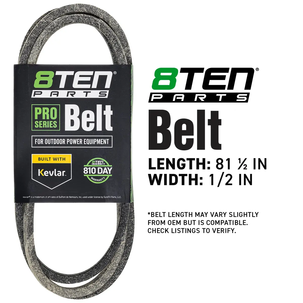 Belt With Kevlar® For Ayp Husqvarna Wizard 1607812 Gw-1741576 532420807 1741576 156971 2
