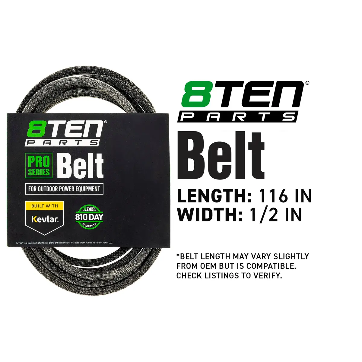 Belt With Kevlar® For Snapper Simplicity Massey Ferguson 793828 1761772Yp 1729627Sm 1729627 2