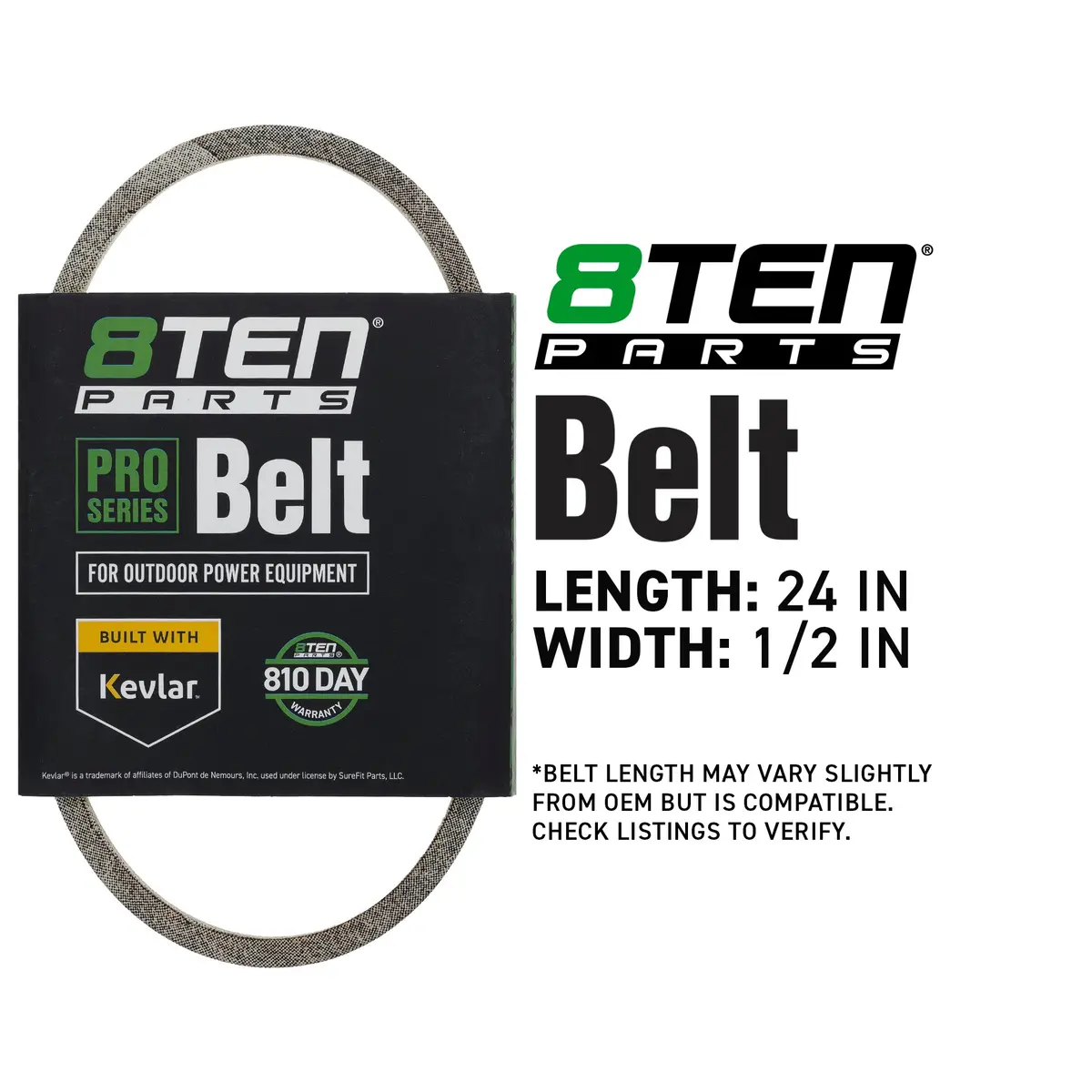 Belt With Kevlar® For Toro John Deere Mtd 42-0883 42-0884 Lp383 Amt2800 754-0114 51583 2028549 2
