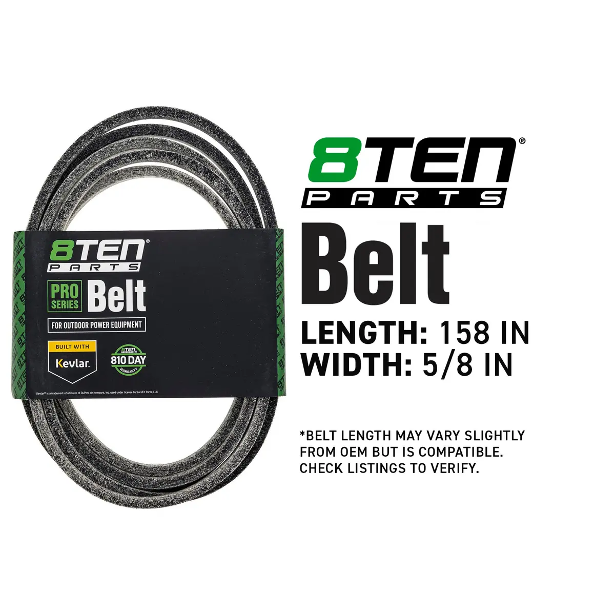 Belt With Kevlar® For Husqvarna Exmark Great Dane Tcu16093 109-5018 109-0775 816-783C 539114550 2