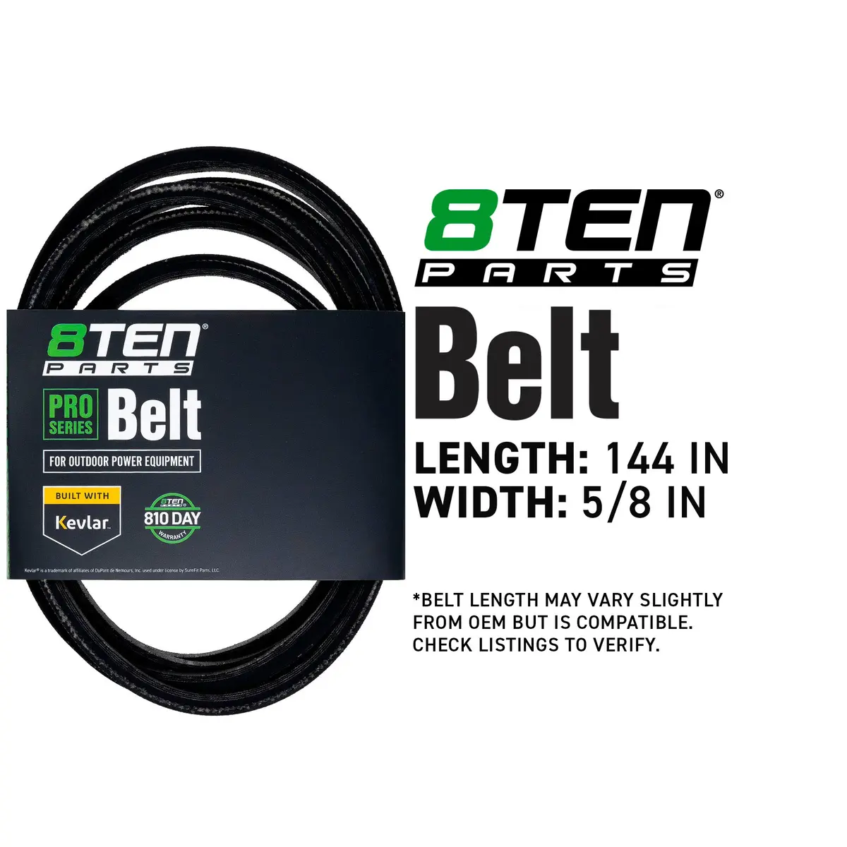 Belt With Kevlar® For Husqvarna Gravely Troy-Bilt 539107709 539-107709 10834 07200808 2
