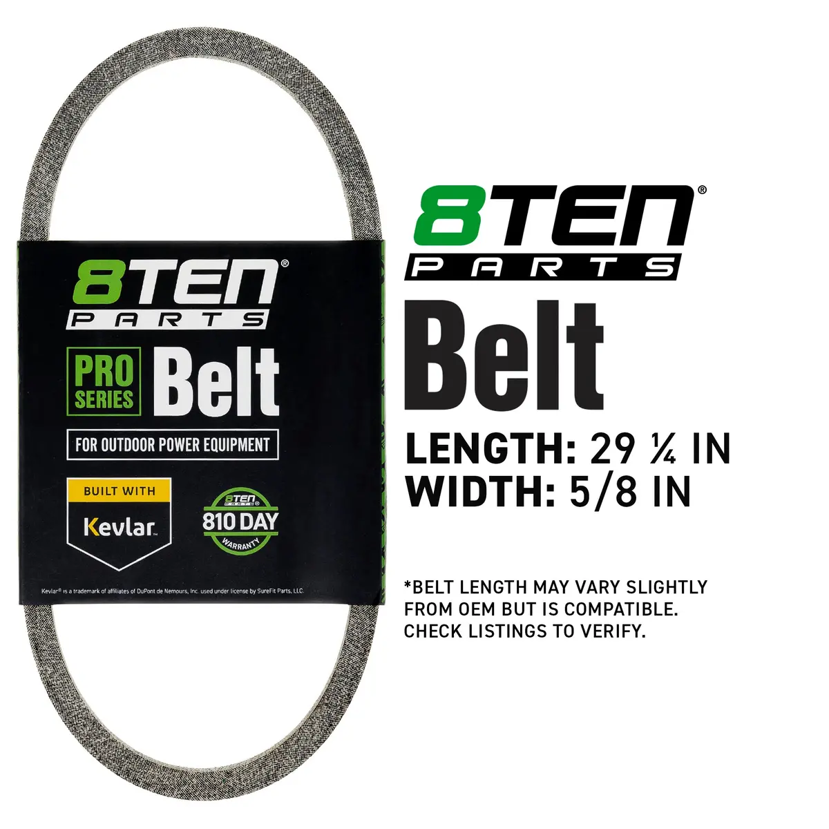 Belt With Kevlar For Cub Cadet Mtd Troy-Bilt 1902325 97133Ma 29 1/4 X 5/8 2