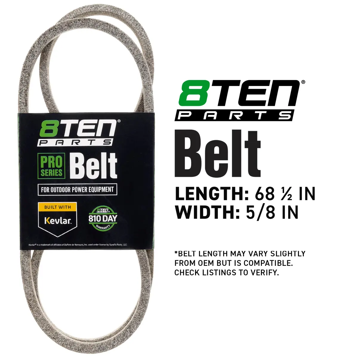 Belt With Kevlar® For Columbia Huskee Yard-Machines 754-04064 2