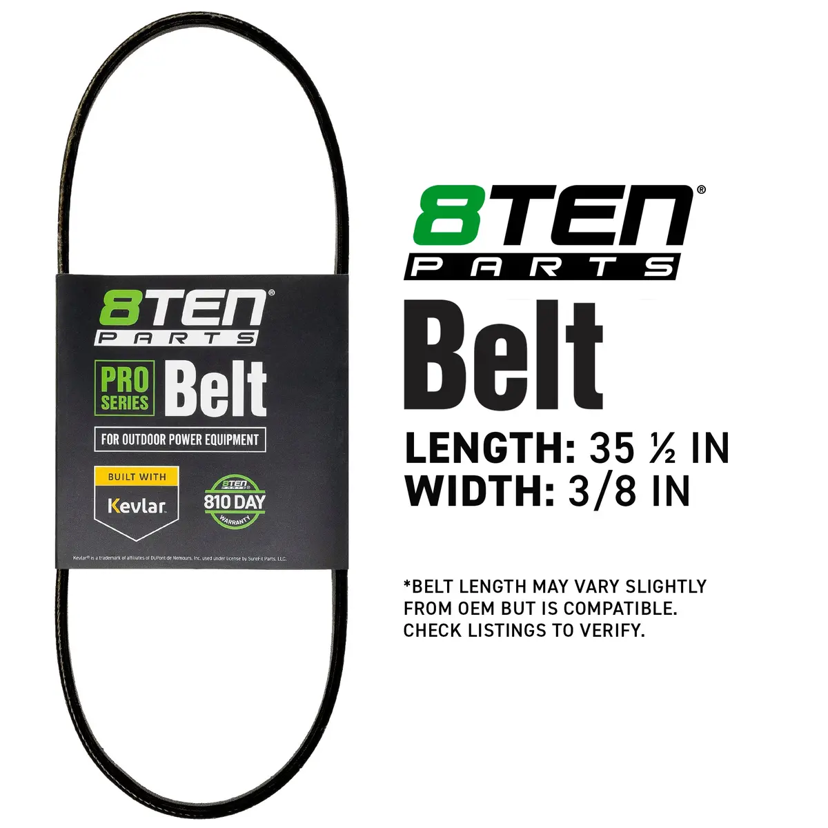 Belt With Kevlar® For Husqvarna Poulan Pro 580364604 532406557 583299101 580364611 2