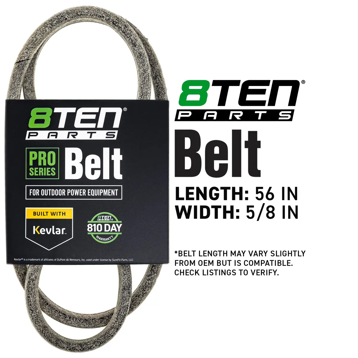 Belt With Kevlar® For Poulan Pro Maxim Ferris 10500 105122 1674899 84009019 510139 5100808 5100621 2