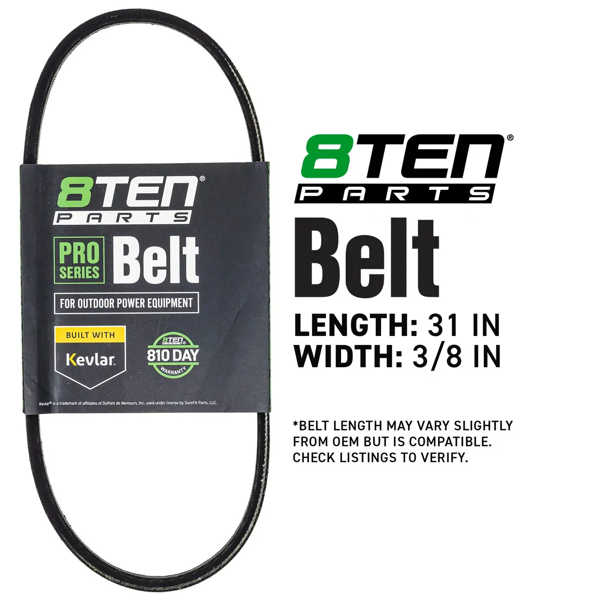 Belt With Kevlar® For Huskee Mtd Pro Mtd Gold 578456904 2