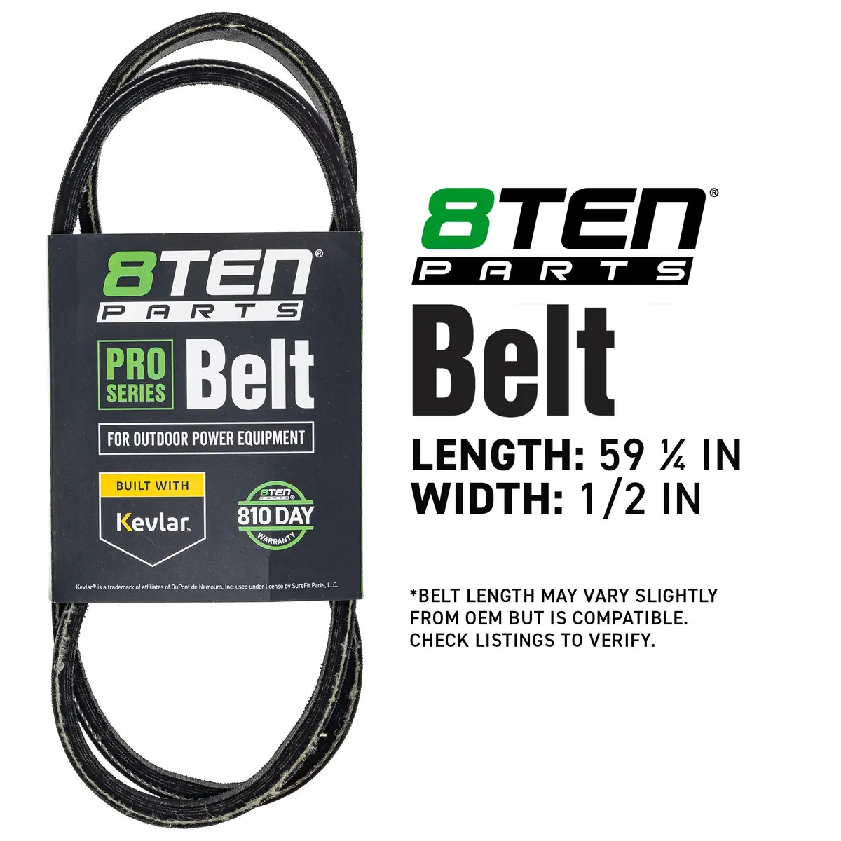 Belt With Kevlar For Country Clipper D-3799 Everride 192111 59 1/4 X 1/2 2