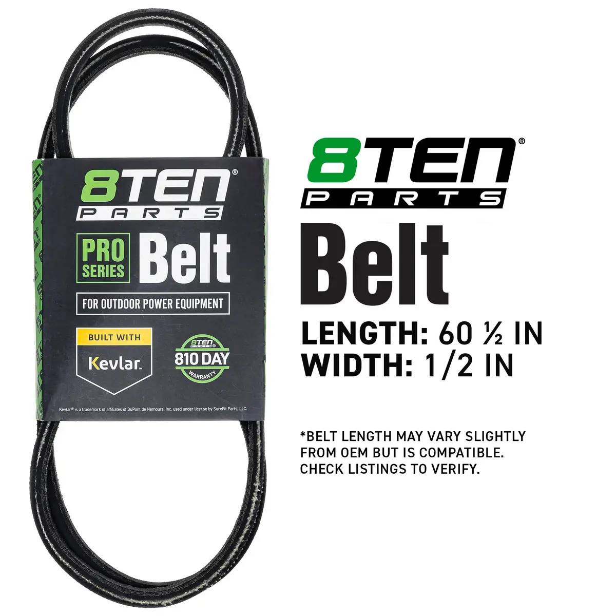 Belt With Kevlar For John Deere Lx173 Lx176 Lx178 M82734 60.5" X 1/2" 2