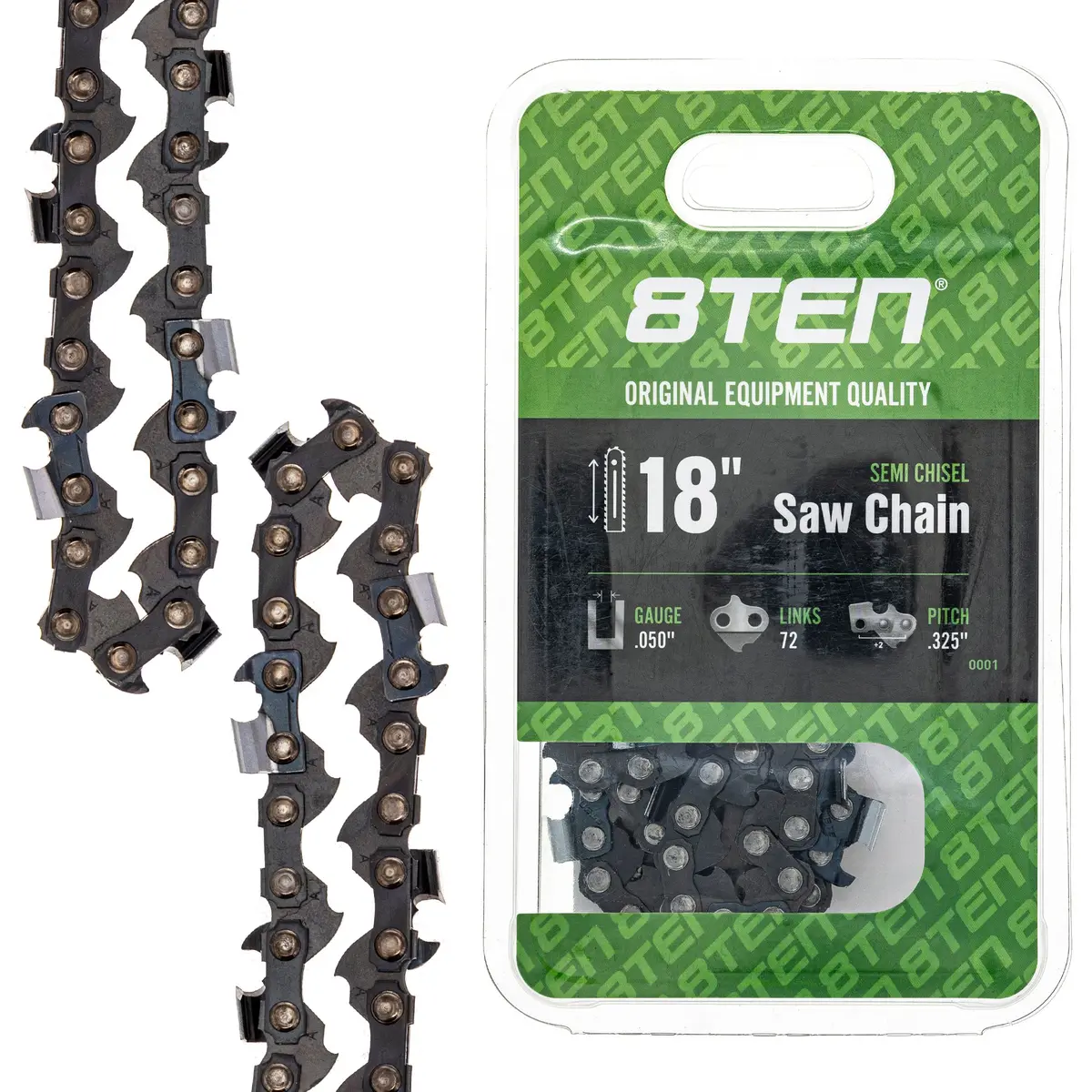 Chainsaw Chain 18 Inch .050 .325 72Dl For Husqvarna Echo Poulan 531300439 Pmg320gx 608100605 23Rm72 | 10-Pack 2