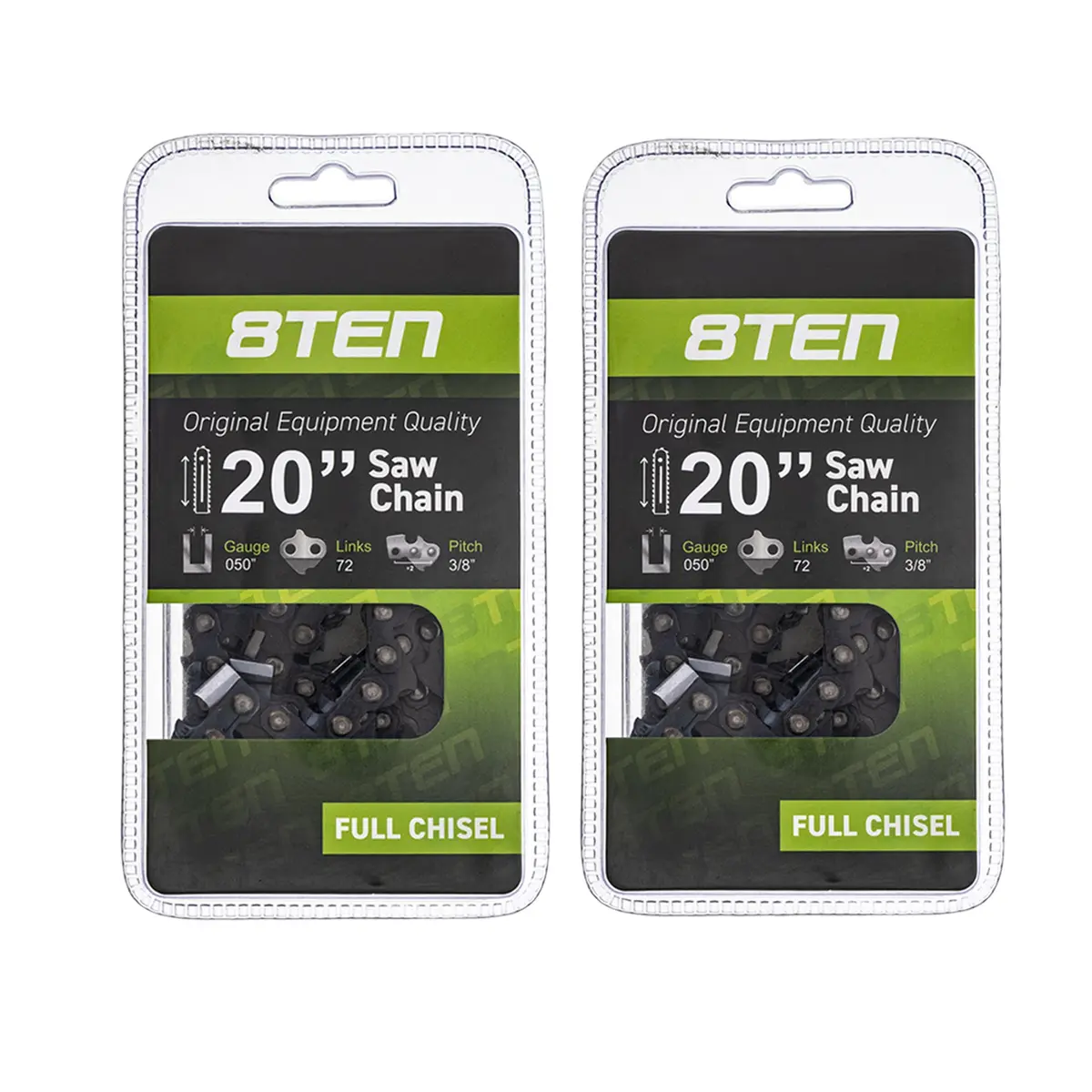 Chainsaw Chain 20 Inch .050 3/8 72Dl For Husqvarna Poulan Pro Poulan 501842672 591129972 531300555 | 2-Pack 1