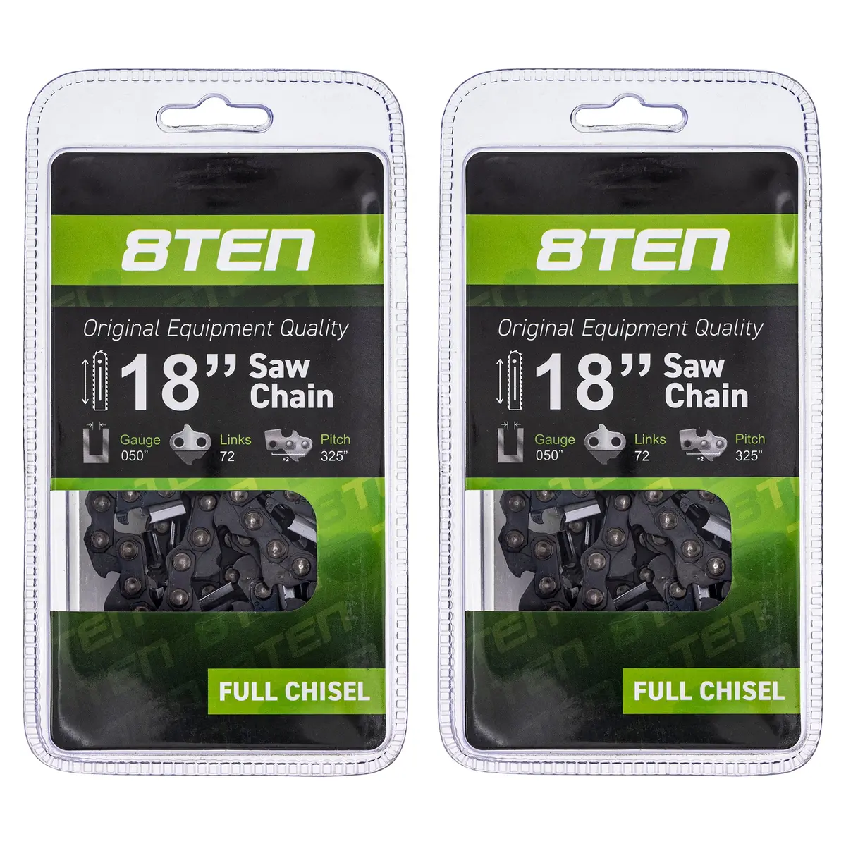 Chainsaw Chain 18 Inch .050 .325 72Dl For Echo 501840672 581643672 591095772 20Bpx72cq 501840872 | 2-Pack 1