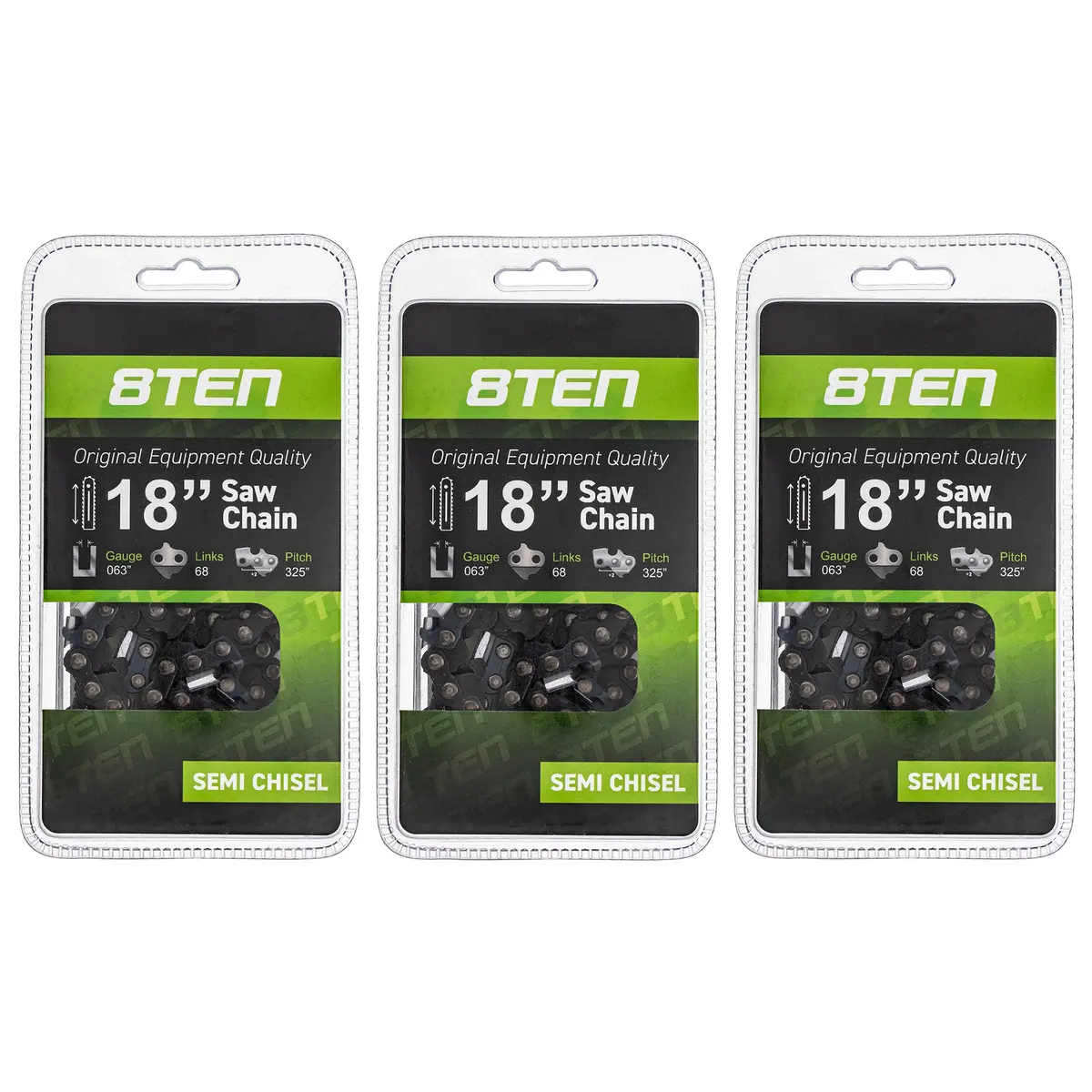 Chainsaw Chain 18 Inch .063 .325 68Dl For Stihl Homelite 36390050068 26Rs68 26Rs68e 501841768 | 3-Pack 1