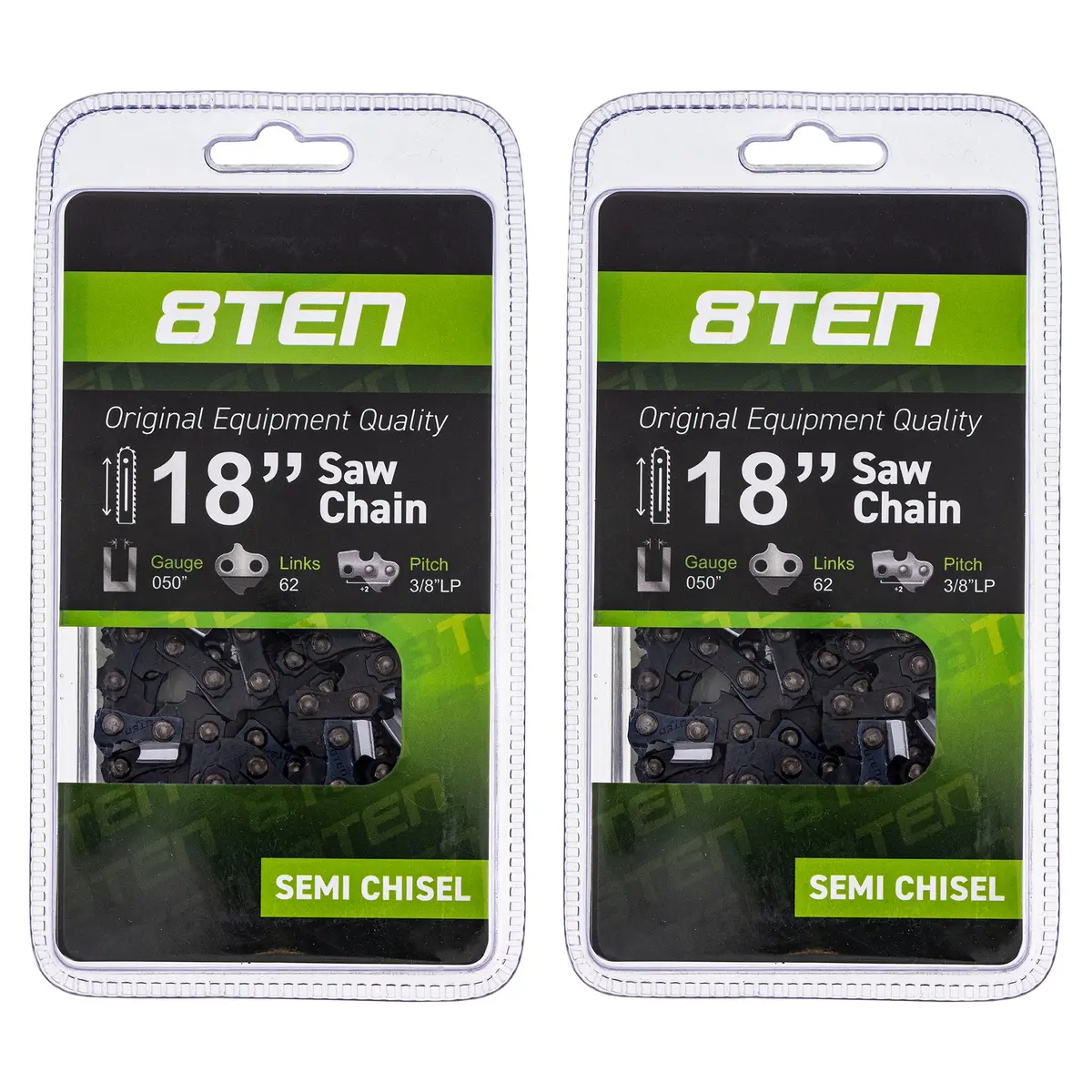 Chainsaw Chain 18 Inch .050 3/8 62Dl For Echo 91Px62cq 63Pm3 576936562 501847062 585422162 63Pm62e | 2-Pack 1