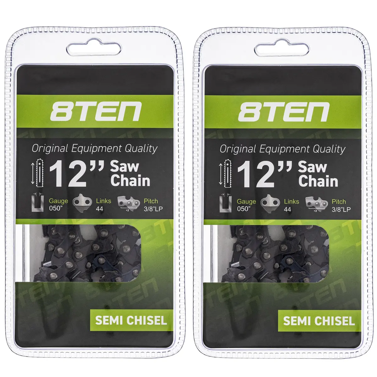 Chainsaw Chain 12 Inch .050 3/8 44Dl For Echo Husqvarna Redmax 91Vxl44cq 501847044 585422144 S93g44 | 2-Pack 1