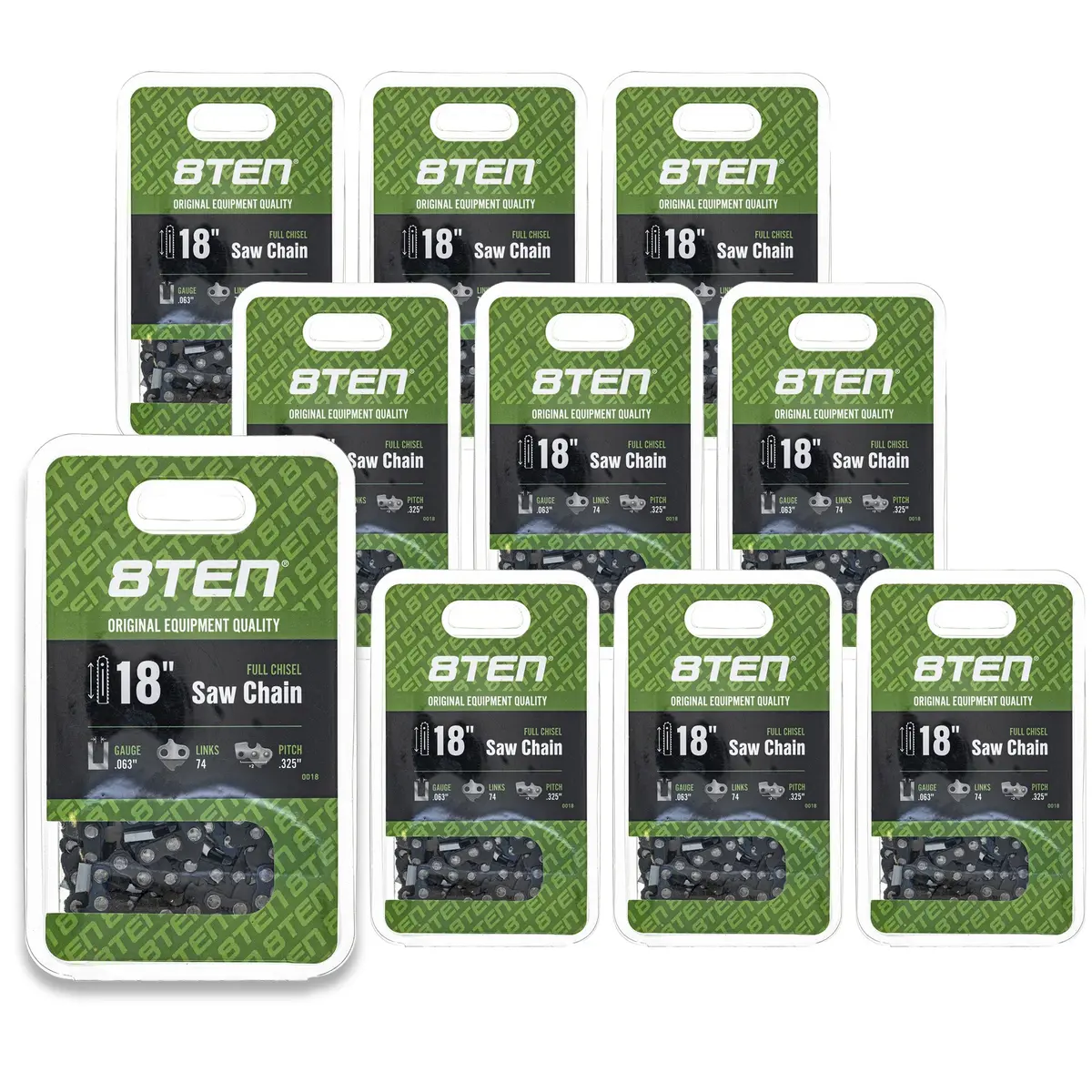 Chainsaw Chain 18 Inch .063 .325 74Dl For Husqvarna 591104274 501841774 H2874 36390050074 26Rs74e | 10-Pack 1