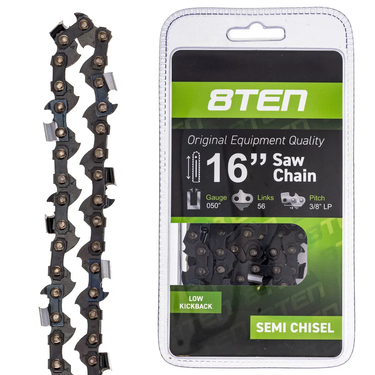 Chainsaw Chain 16 Inch .050 3/8 56Dl For Poulan Husqvarna Echo 576936556 501847056 585422156 1