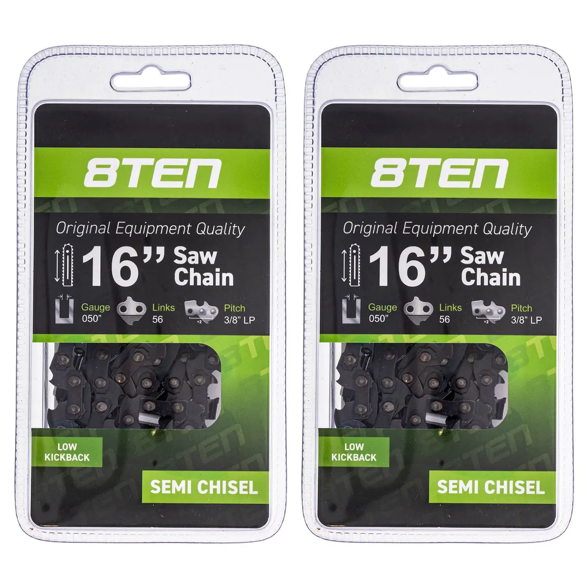 Chainsaw Chain 16 Inch .050 3/8 56Dl For Poulan Husqvarna Echo 576936556 501847056 585422156 | 2-Pack 1