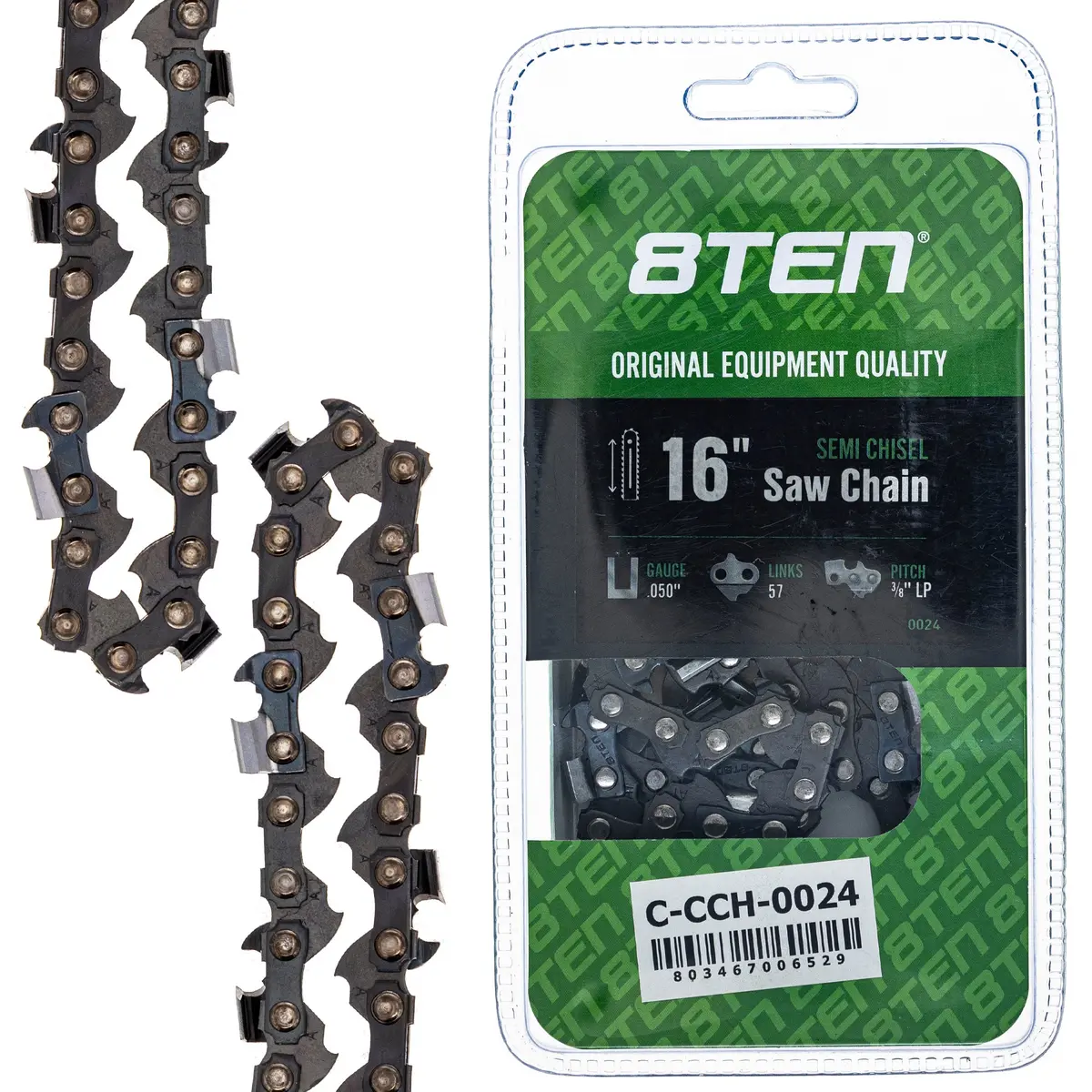 Chainsaw Chain 16 Inch .050 3/8 57Dl For Echo Craftsman 91Px57cq 63Pm57 91Pxl57cq H3757 63Pm57e 1