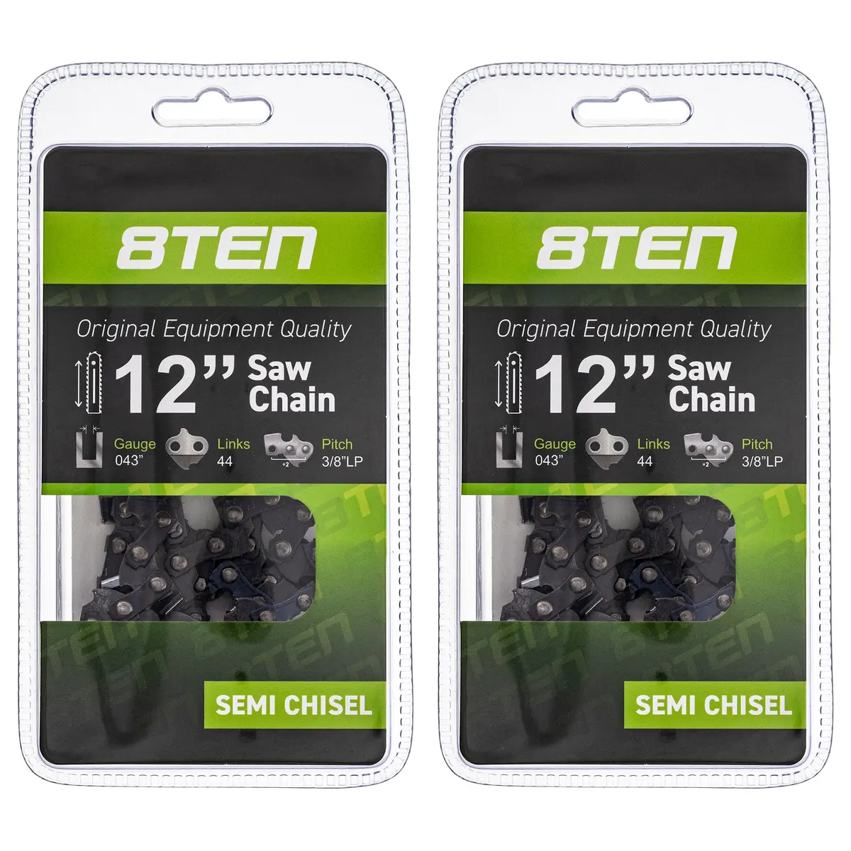 Chainsaw Chain 12 Inch .043 3/8 44Dl For Echo 90Px44cq 36100050044 H3844 61Pmm344e | 2-Pack 1