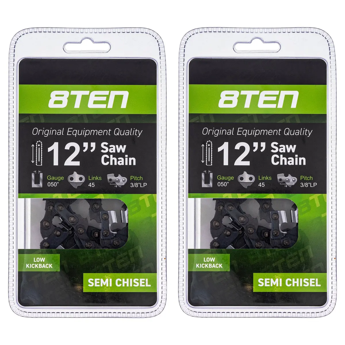 Chainsaw Chain 12 Inch .050 3/8 45Dl For Poulan Husqvarna Echo 91Px45cq 585422145 576936545 | 2-Pack 1