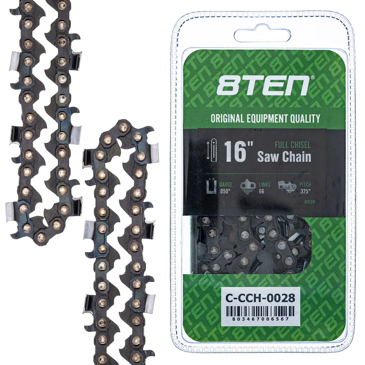 Chainsaw Chain 16 Inch .050 .325 66Dl For Echo Husqvarna 501840666 581643666 501840866 591094866 1