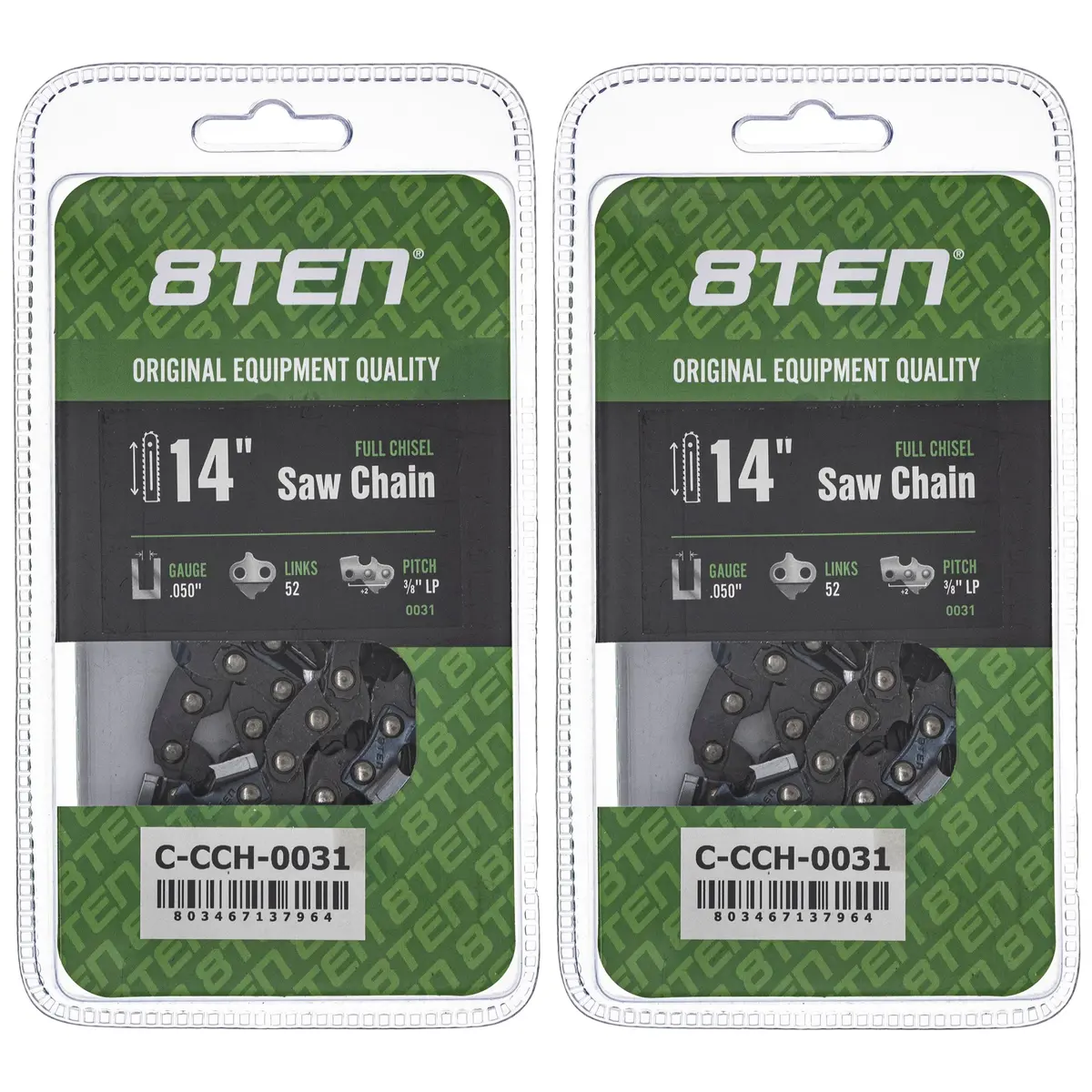 Chainsaw Chain 14 Inch .050 3/8 Lp 52Dl For Echo Husqvarna 576936552 501847052 91Px052g 91Px52cq | 2-Pack 1