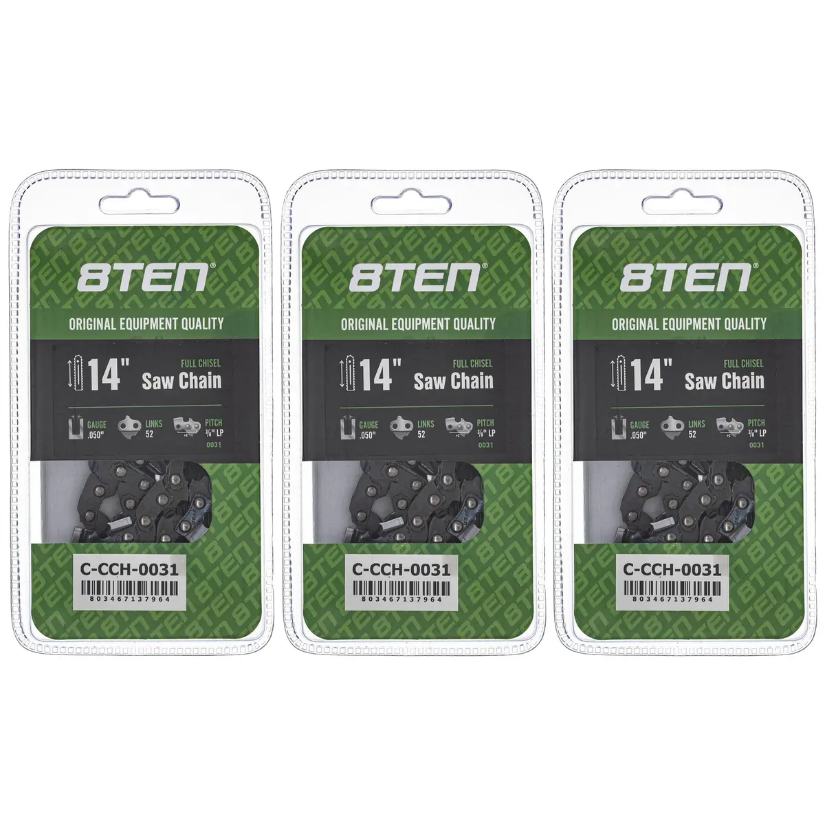 Chainsaw Chain 14 Inch .050 3/8 Lp 52Dl For Echo Husqvarna 576936552 501847052 91Px052g 91Px52cq | 3-Pack 1