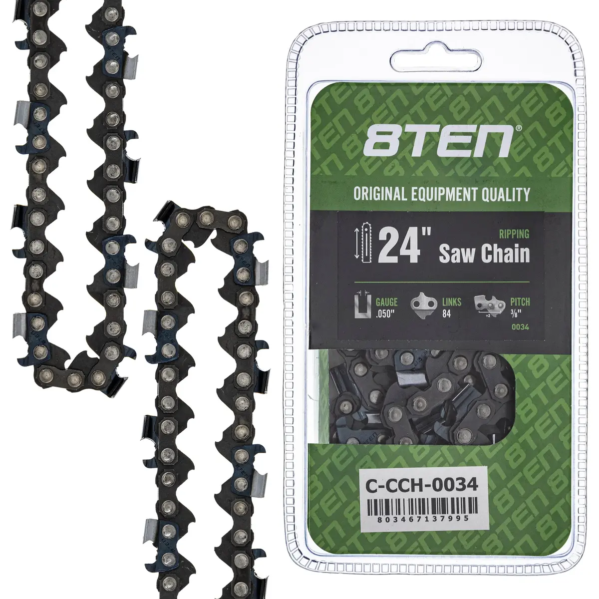 Chainsaw Chain 24 Inch .050 3/8 84Dl For Echo Husqvarna 501842584 585550084 72Lpx84cq 501842784 1