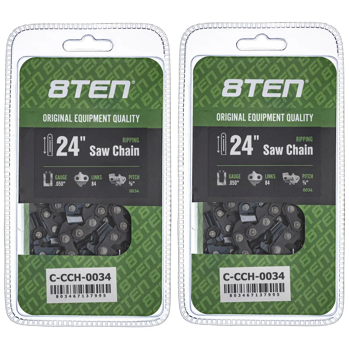 Chainsaw Chain 24 Inch .050 3/8 84Dl For Echo Husqvarna 501842584 585550084 72Lpx84cq 501842784 | 2-Pack 1