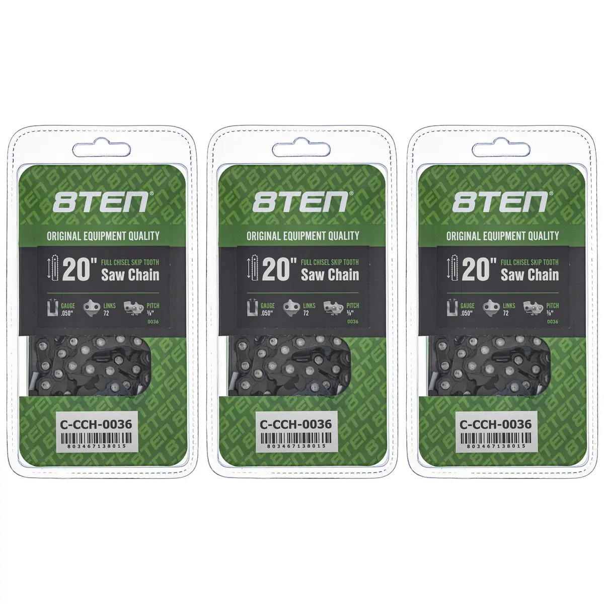 Chainsaw Chain 20 Inch .050 3/8 72Dl For Husqvarna 591132372 501846572 585550072 501842572 501842772 | 3-Pack 1