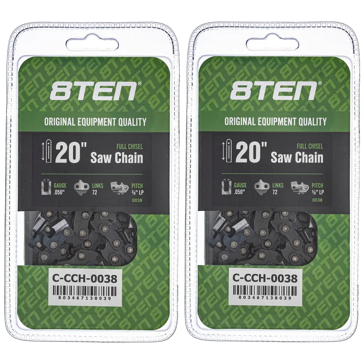 Chainsaw Chain 20 Inch .050 3/8 Lp 72Dl For Dolmar 72Lgx072g 501842672 591129972 501846772 72Cj072g | 2-Pack 1
