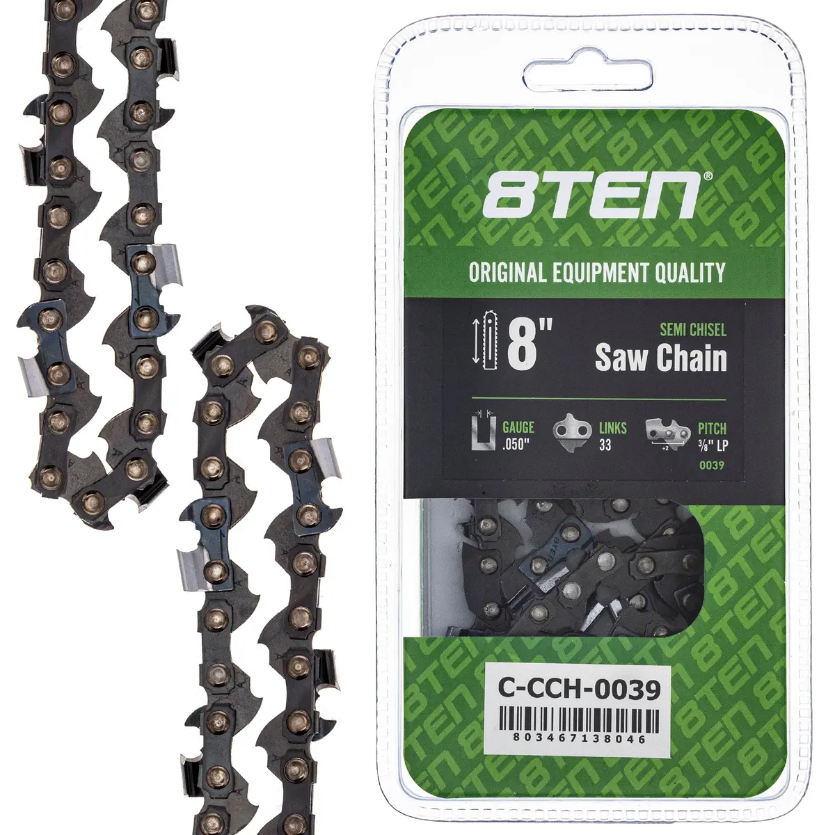 Chainsaw Chain 8 Inch .050 3/8 Lp 33Dl For 91Px033 S33-21 H3733 63Pm333e 1