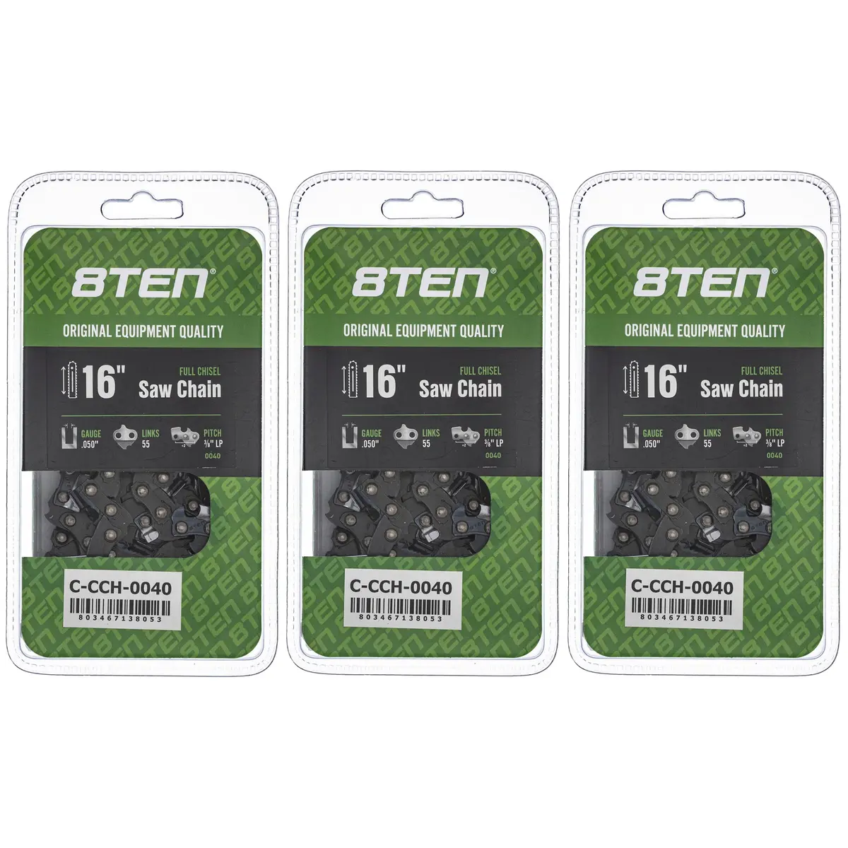 Chainsaw Chain 16 Inch .050 3/8 Lp 55Dl For Stihl Homelite 91Vxl055g 91Pxl055g 91Px055g 63Pm55e | 3-Pack 1