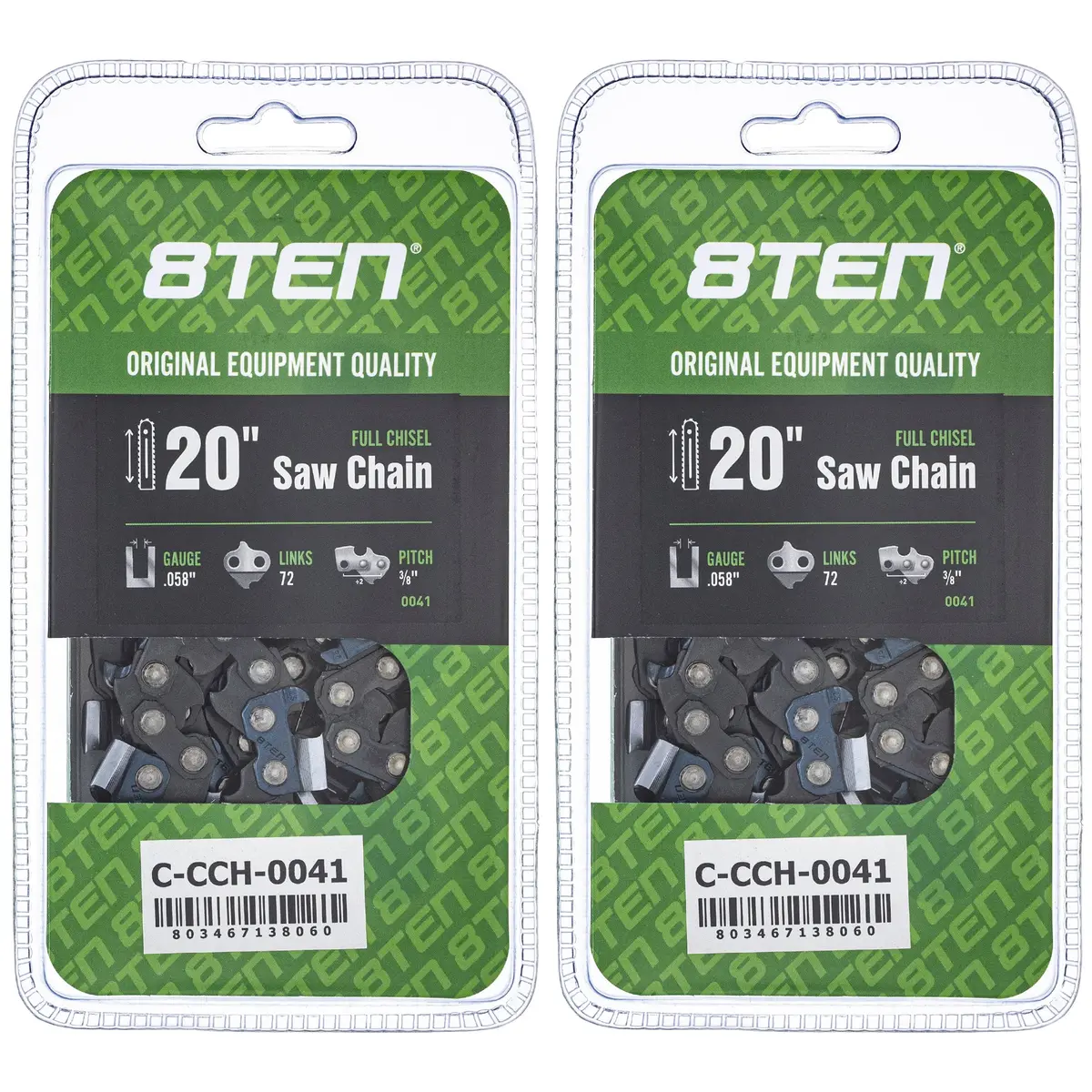 Chainsaw Chain 20 Inch .058 3/8 72Dl For Husqvarna 73Exl072g 581626972 591152572 501842872 501841472 | 2-Pack 1