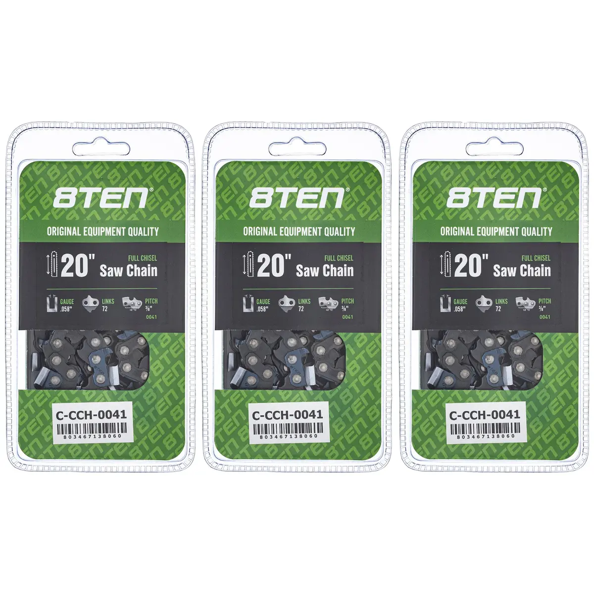 Chainsaw Chain 20 Inch .058 3/8 72Dl For Husqvarna 73Exl072g 581626972 591152572 501842872 501841472 | 3-Pack 1