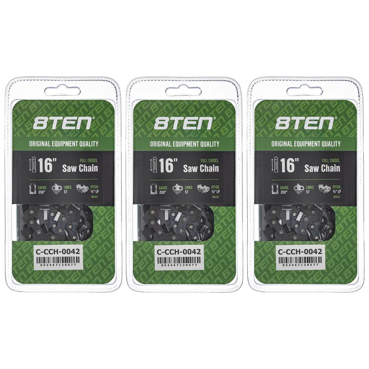 Chainsaw Chain 16 Inch .050 3/8 Lp 57Dl For Echo 91Px57cq 91Vxl057g 91Px057g 91Pxl057g 91Pxl57cq | 3-Pack 1