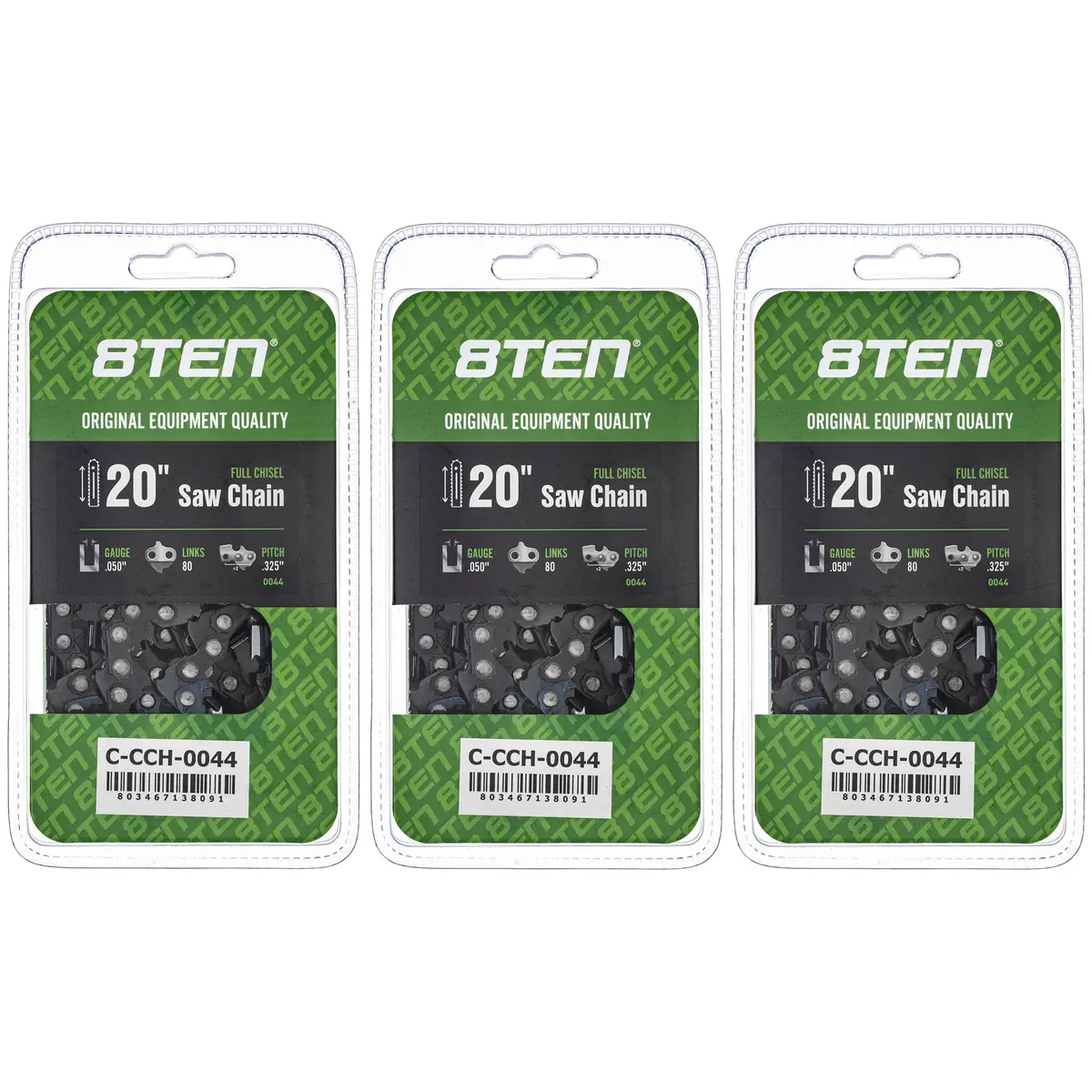 Chainsaw Chain 20 Inch .050 .325 80Dl For Husqvarna Echo Shindaiwa 501840880 591095780 20Lpx080g | 3-Pack 1
