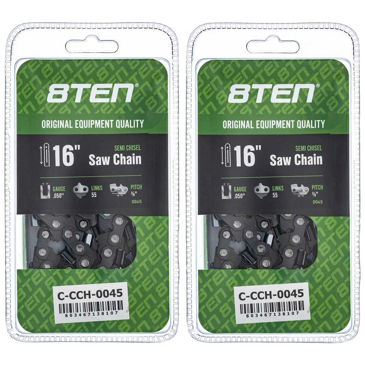 Chainsaw Chain 16 Inch .050 3/8 55Dl For Stihl Homelite 91Vxl055g 91Pxl055g 91Px055g 501847055 | 2-Pack 1