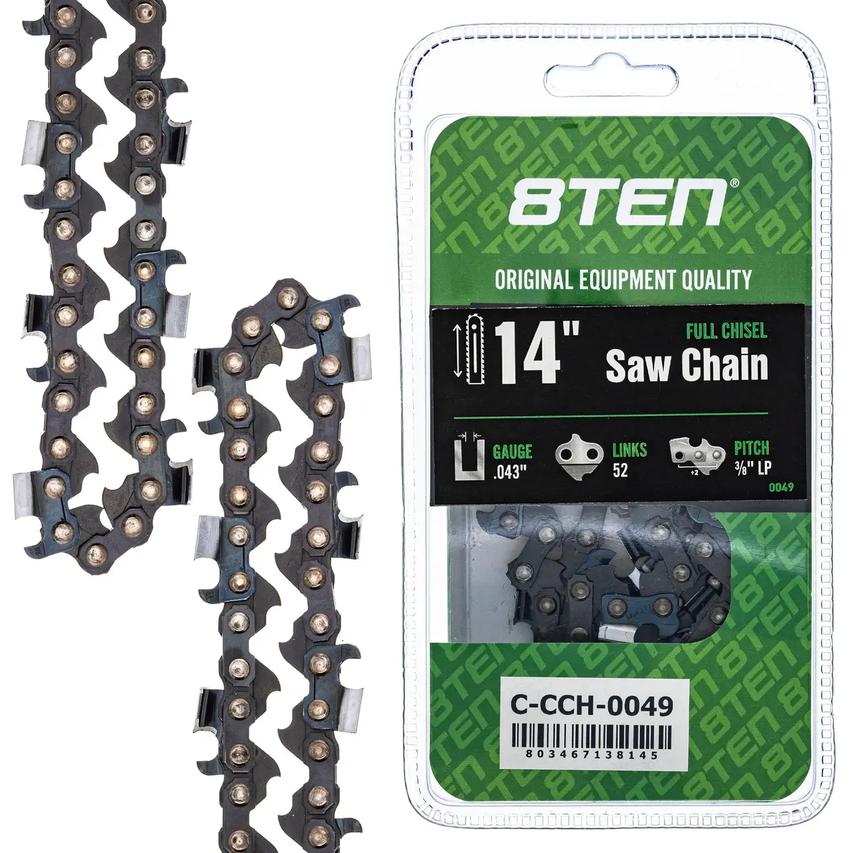 Chainsaw Chain 14 Inch .043 3/8 Lp 52Dl For Echo Husqvarna 1