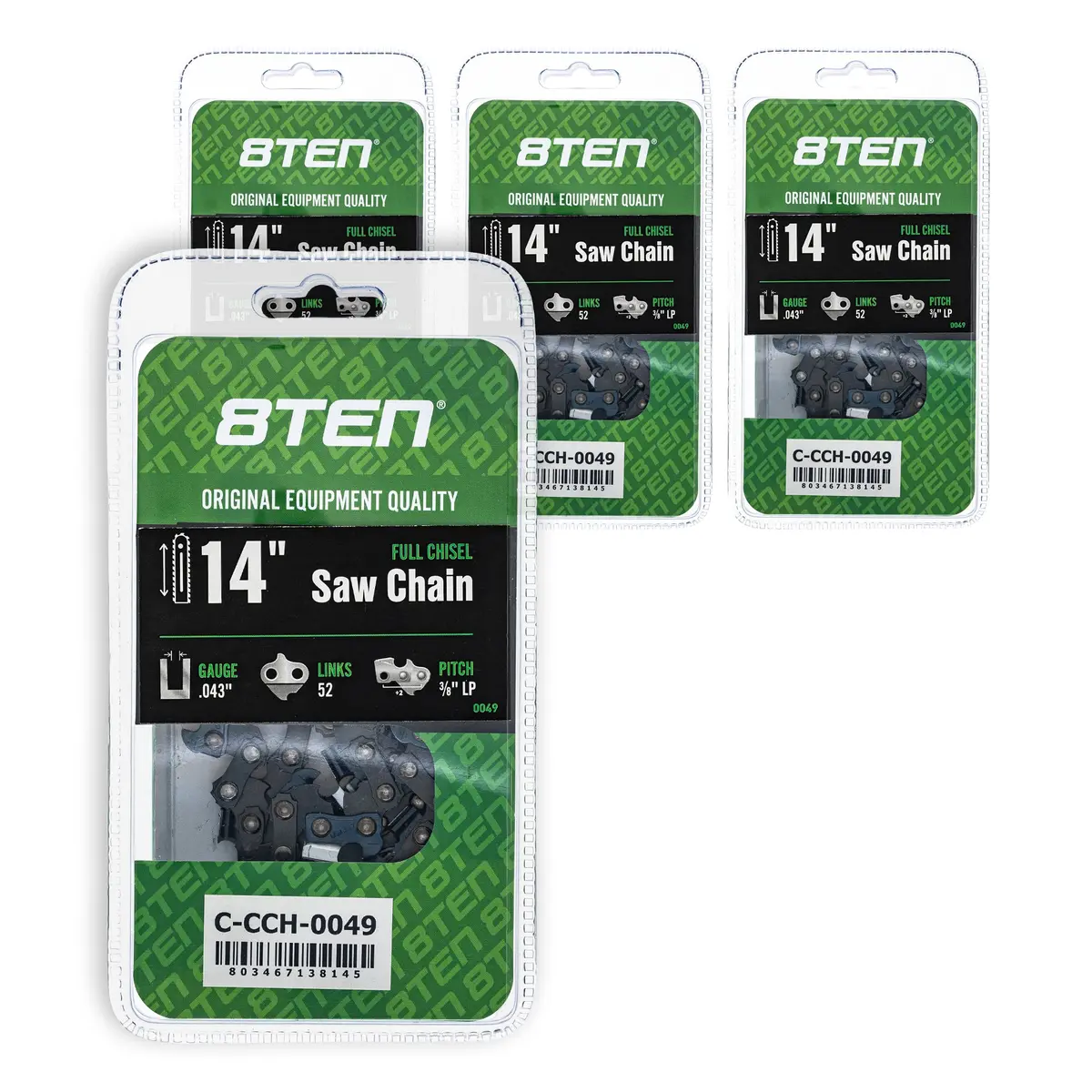 Chainsaw Chain 14 Inch .043 3/8 Lp 52Dl For Echo Husqvarna | 4-Pack 1
