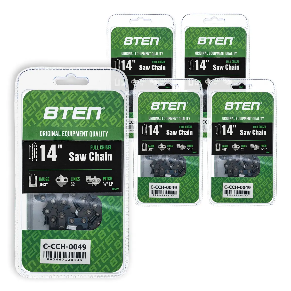 Chainsaw Chain 14 Inch .043 3/8 Lp 52Dl For Echo Husqvarna | 5-Pack 1