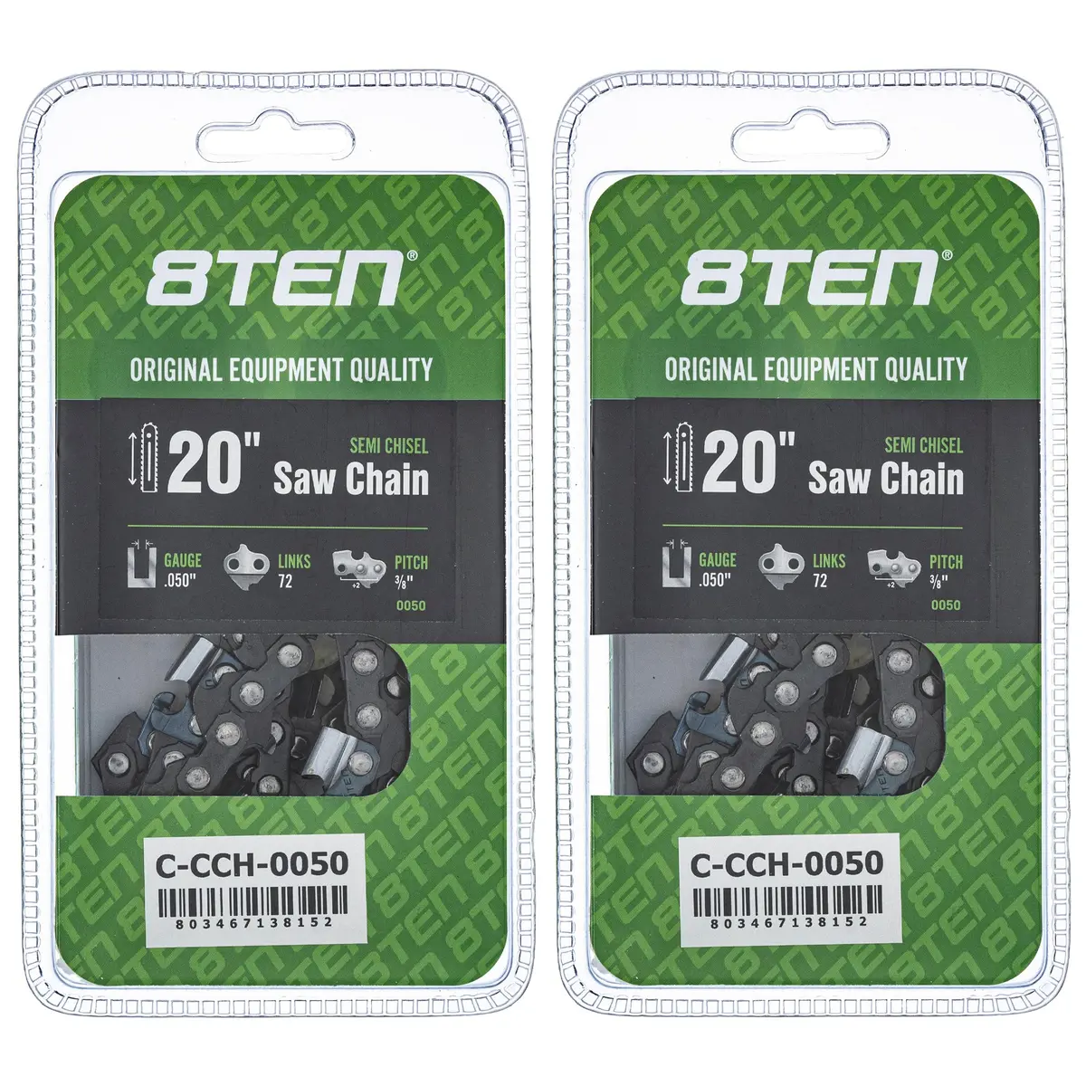 Chainsaw Chain 20 Inch .050 3/8 72Dl For Husqvarna 591132372 501846572 585550072 501842572 501842772 | 2-Pack 1