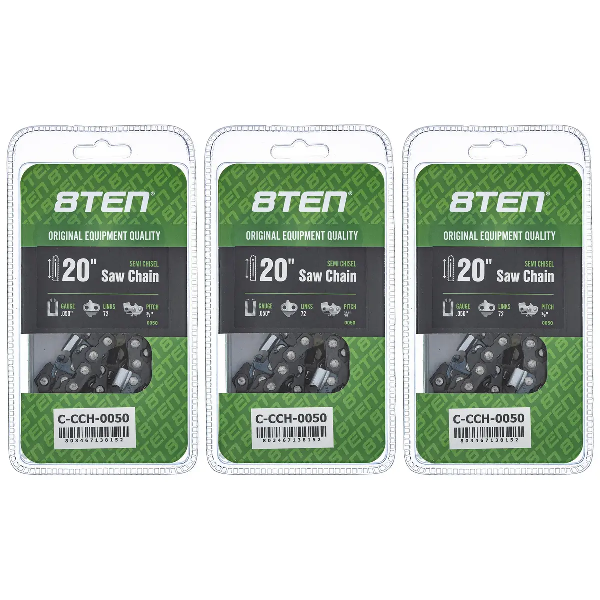 Chainsaw Chain 20 Inch .050 3/8 72Dl For Husqvarna 591132372 501846572 585550072 501842572 501842772 | 3-Pack 1