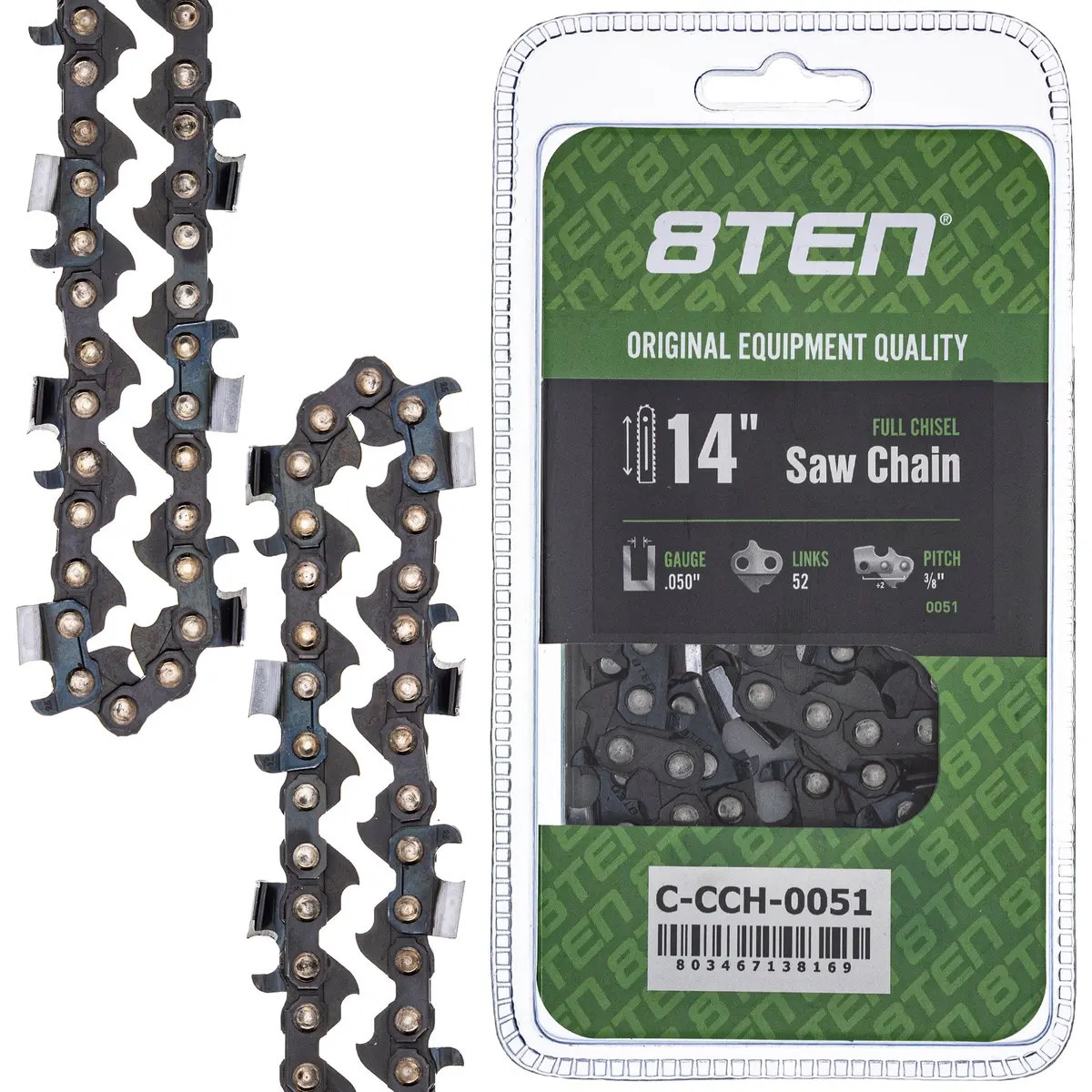 Chainsaw Chain 14 Inch .050 3/8 52Dl For Echo Husqvarna Dolmar 576936552 501847052 91Px52cq 1