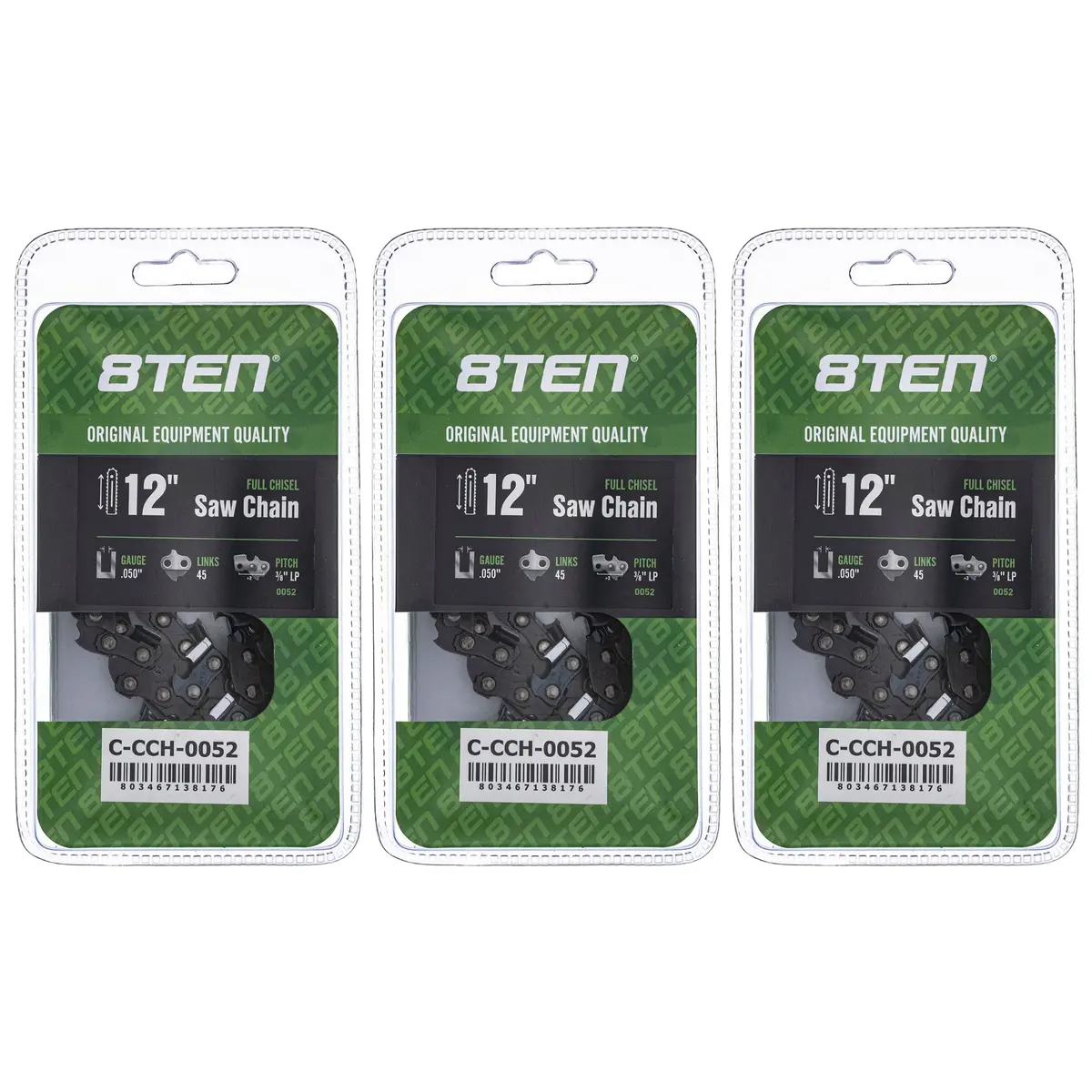 Chainsaw Chain 12 Inch .050 3/8 Lp 45Dl For Husqvarna Echo 91Px45cq 585422145 576936545 531300448 | 3-Pack 1