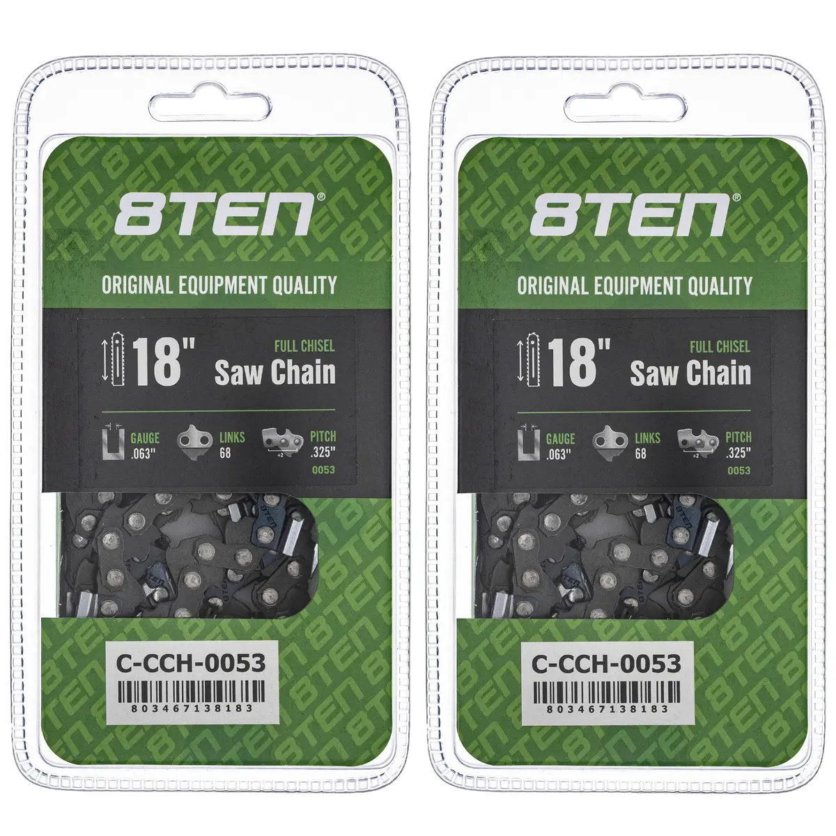 Chainsaw Chain 18 Inch .063 .325 68Dl For Stihl Homelite 26Rm368 22Bpx068g 22Lpx068g 36390050068 | 2-Pack 1